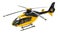 Yellow helicopter isolated on the white background. 3d illustration.