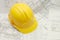 Yellow helmet on project