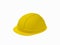 Yellow helmet on a white background