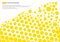 Yellow hexagon pattern concept design abstract technology background with copy space, vector