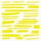 Yellow highlight marker vector brush paint lines