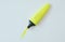 Yellow highlight pen make line on white paper