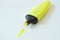 Yellow highlight pen make line on white paper