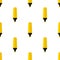 Yellow Highlighter Pen Seamless Pattern