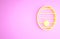 Yellow Hive for bees icon isolated on pink background. Beehive symbol. Apiary and beekeeping. Sweet natural food