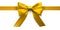 Yellow holiday bow, gift and decorative element