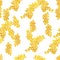 Yellow honey combs on a white background. Acrylic painting. Bee art. Handwork. Seamless pattern for design