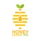 Yellow Honey Lemon fruit Tea drink logo concept design