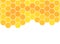 Yellow honeycomb border background