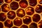 Yellow Honeycomb closeup background