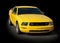 Yellow hot rod sport car