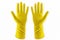 Yellow Household Rubber Glove pair for cleaning disposable