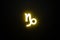 Yellow illuminated Capricorn zodiac sign