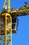 Yellow industrial crane