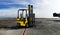 Yellow Industrial Forklift truck