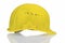 Yellow industrial safety helmet