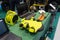 Yellow industrial underwater drone - equipment for marine