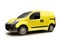 Yellow Industrial van on a white background