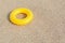 Yellow inflatable paddling circle