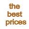 Yellow inscription `the best prices`