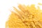 Yellow Italian pasta in different forms