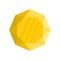 Yellow jewel icon, flat style.