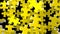 Yellow Jigsaw Puzzle On Black Background