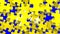 Yellow Jigsaw Puzzle On Blue Chroma Key