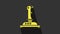 Yellow Joystick for arcade machine icon isolated on grey background. Joystick gamepad. 4K Video motion graphic animation