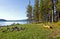 Yellow Kayak on Banks of Grassy Lake