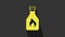 Yellow Ketchup bottle icon isolated on grey background. 4K Video motion graphic animation