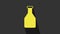 Yellow Ketchup bottle icon isolated on grey background. 4K Video motion graphic animation