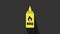 Yellow Ketchup bottle icon isolated on grey background. Fire flame icon. Barbecue and BBQ grill symbol. 4K Video motion