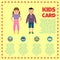 Yellow kids card infographic template l