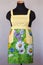 Yellow kitchen female apron on mannequin