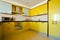 Yellow kitchen interior