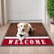 Yellow Labrador Retriever On a Welcome Door Mat