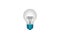 Yellow lamp bulb turns on and off. Animated idea sign, cartoon icon. Gloving incandescent lamp symbol on transparent background.