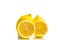 Yellow Lemon into a basket. Sicilians Lime