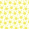 Yellow lemon repeat pattern deign