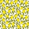 Yellow Lemon Tree Art Seamless Pattern