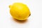 Yellow lemon on a white background