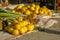 Yellow lemons sold at market