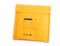 Yellow letter envelope with air bubble wrap for cd and dvd isolated clipping path.