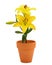 Yellow Lily in a pot