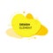 Yellow liquid abstract design element. Vector fluid shape. For motion design banners, landing pages, social media posts