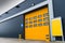 Yellow loading door