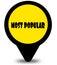 Yellow location pointer design with MOST POPULAR text message