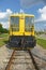 Yellow locomotive front view