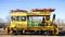 Yellow locomotive train in Hungary